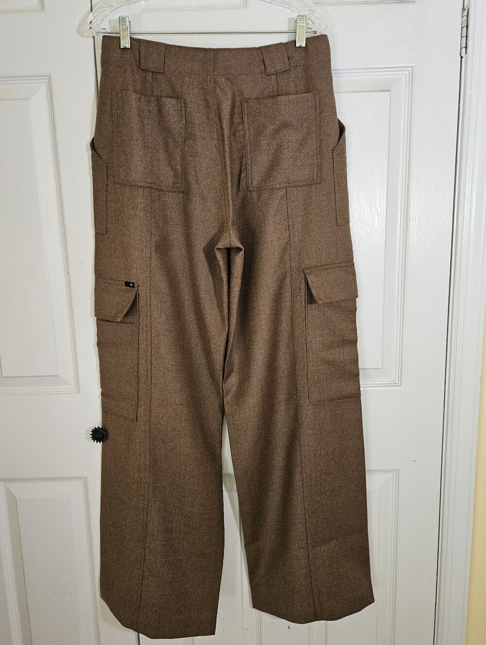 Adriano Goldschmied EmRata Amia Wool Wide Leg Cargo Pants - Picture 7 of 15